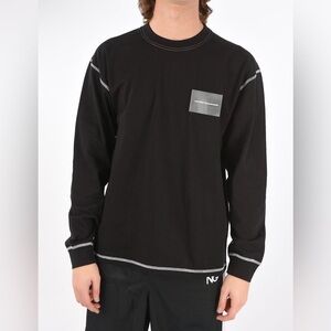 United Standard Men’s Card Holder Long Sleeve Tee with Logo Print on Back Size S